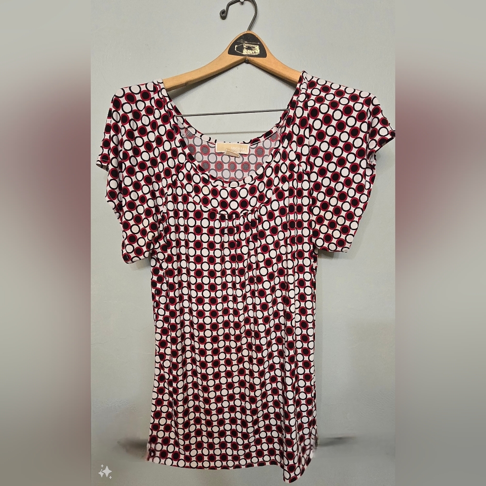 MICHAEL by Michael Kors red blouse size L